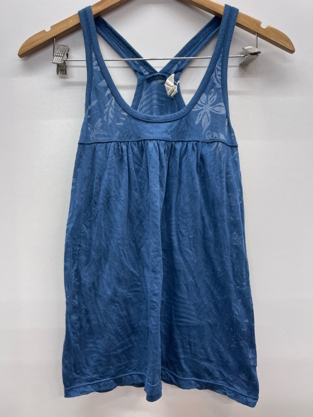 Aeropostale Blue Floral Lace Racerback Tank Top Vintage Y2K